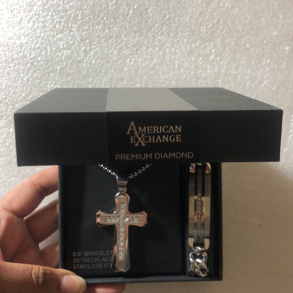 American exchange premium Diamond -men’s bracelet & Necklace - Picture 5 of 15